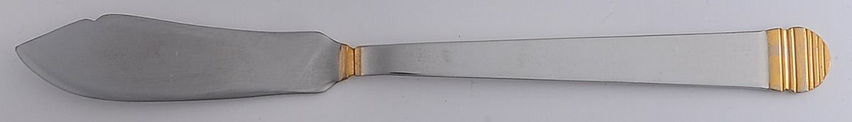 RGL21 (Stainless-Gold Accent) Flat Handle Master Butter Knife by Royal Gallery-1