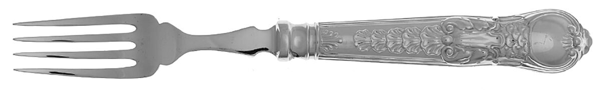 Coburg (Silverplate) Individual Hollow Fish Fork w/Silverplate Tines by Roberts & Belk-1