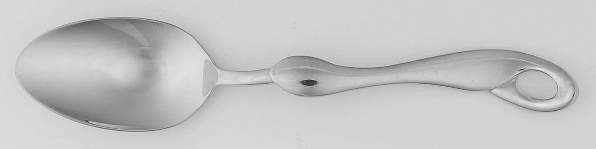 Ricciolo (Stainless) Solid Serving Spoon by Ricci (Argentieri)-1