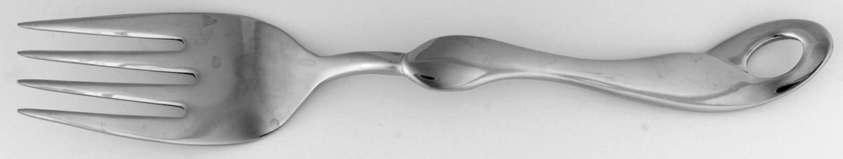 Ricciolo (Stainless) Solid Serving Fork by Ricci (Argentieri)-1