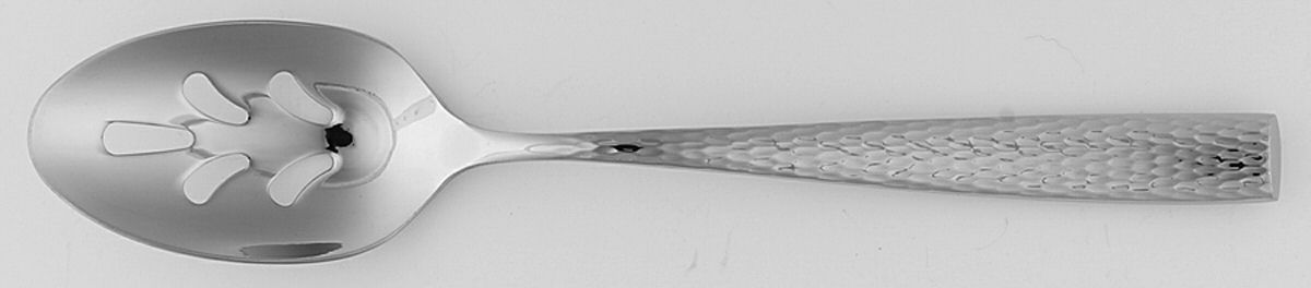 Anvil (Stainless) Pierced Solid Serving Spoon by Ricci (Argentieri)-1