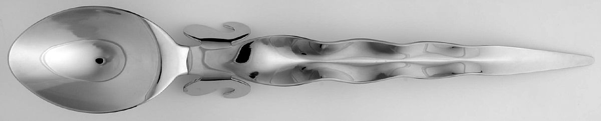 Via Veneto (Stainless) Solid Serving Spoon by Ricci (Argentieri)-1