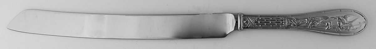 Japanese Bird and Bamboo (Stainless) Cake Knife with Stainless Blade by Ricci (Argentieri)-1