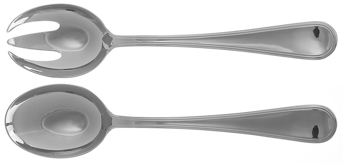 Ascot (Stainless) (2 Pc) Solid Salad Set by Ricci (Argentieri)-1