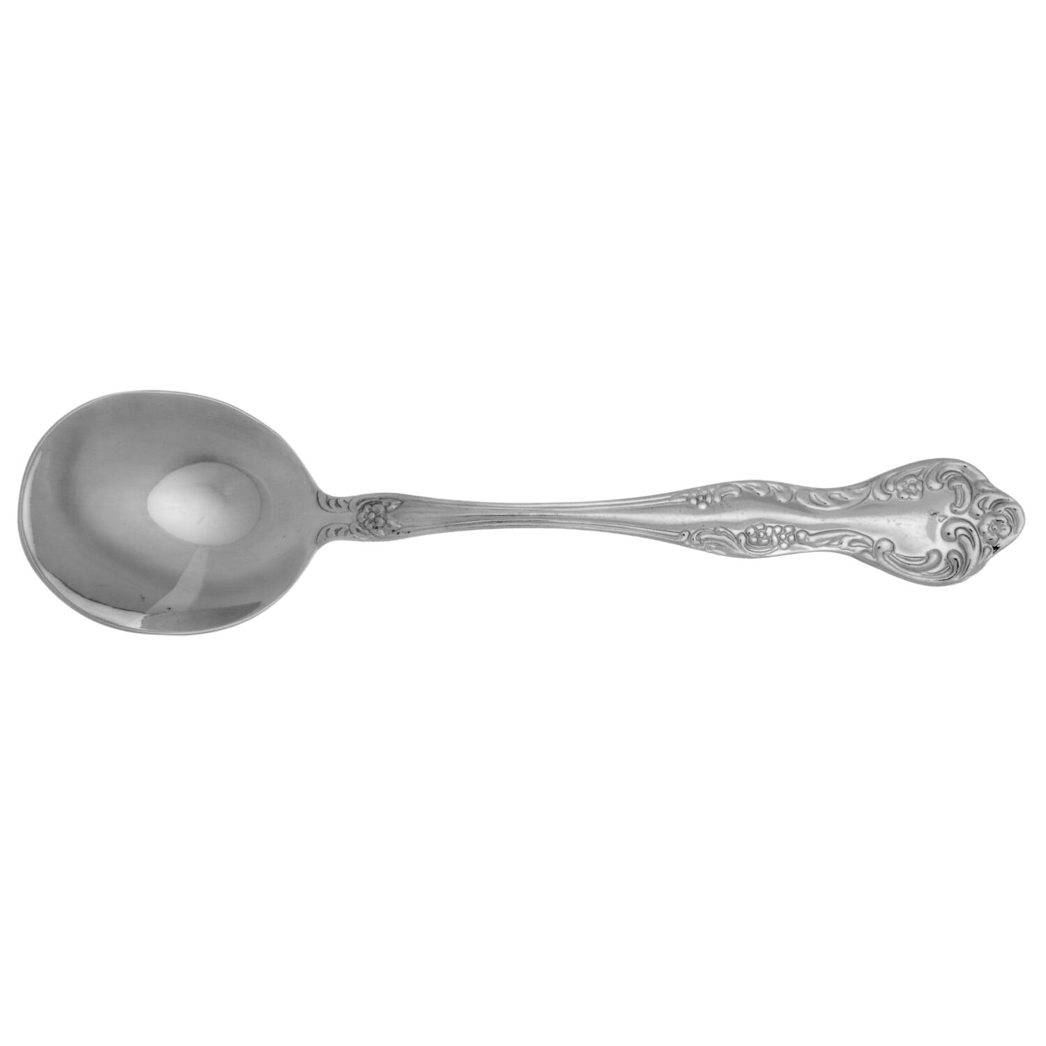 Wisteria (Stainless) Round Bowl Soup Spoon (Cream Soup) HC by Reed & Barton-1