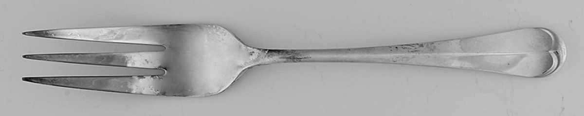 Queen Anne (Silverplate) Large Solid Cold Meat Serving Fork by Roberts & Belk-1
