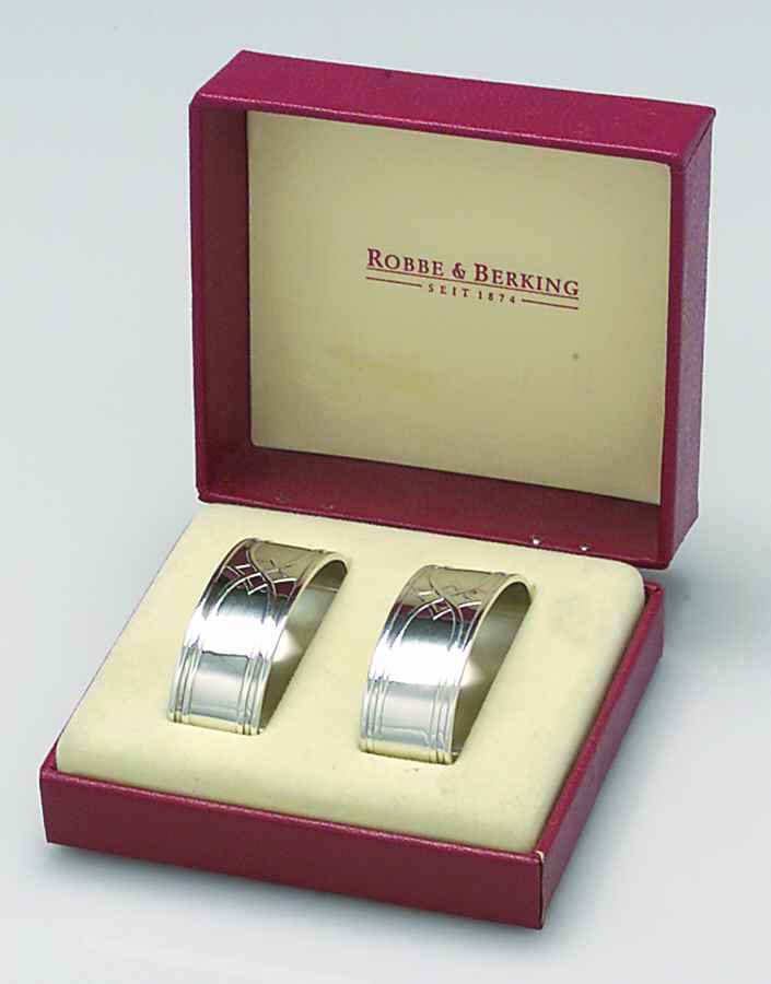 RBB3 (Silverplate, Hollowware) Napkin Ring - Set of 2 by Robbe & Berking-1