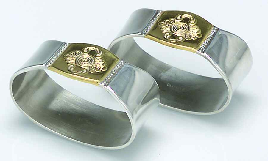 RBB3 (Silverplate, Hollowware) Napkin Ring - Set of 2 by Robbe & Berking-1