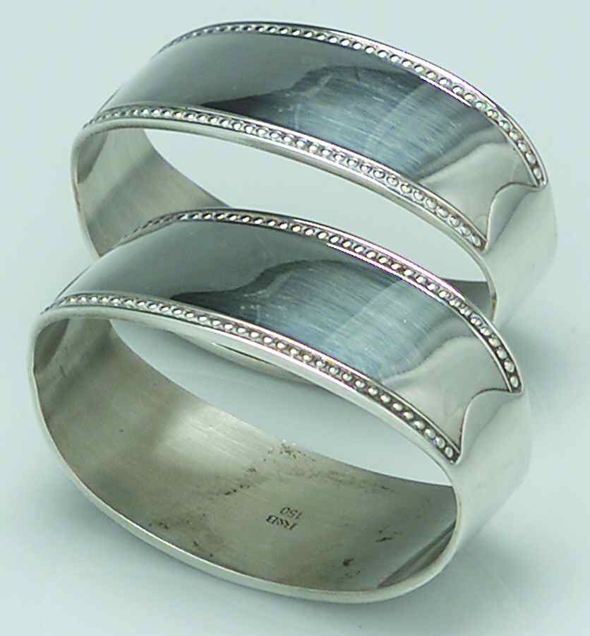 RBB3 (Silverplate, Hollowware) Napkin Ring - Set of 2 by Robbe & Berking-1