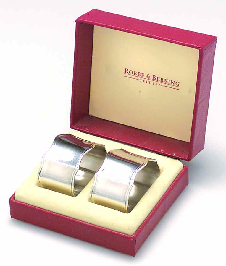 RBB4 (Silverplate, Hollowware) Napkin Ring - Set of 2 by Robbe & Berking-1