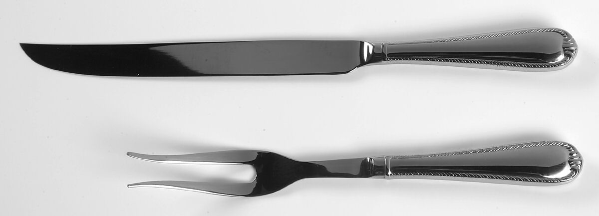 Domain (Stainless) Large 2-Piece Roast Carving Set w/Stainless Blade by Reed & Barton-1