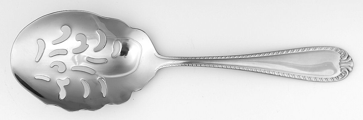 Domain (Stainless) Pierced Berry/Casserole Spoon by Reed & Barton-1