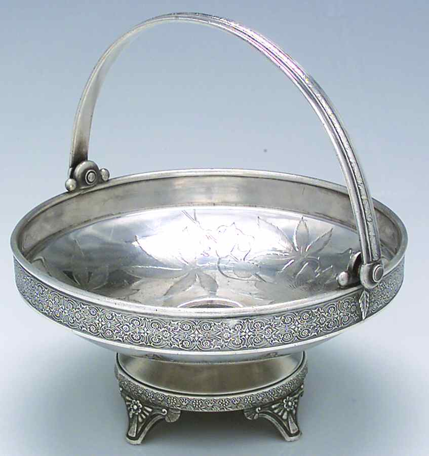 1863 (Silverplate, Hollowware) Footed Plated Round Centerpiece by Rogers Smith-1