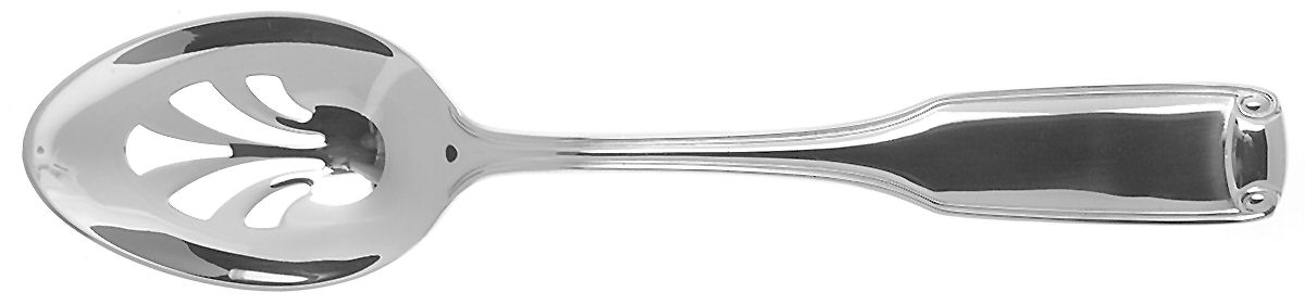 Silver Scroll (Stainless) Pierced Tablespoon (Serving Spoon) by Reed & Barton-1
