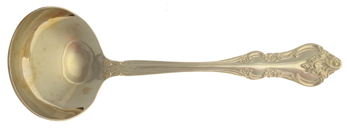 RXV2-Gold Electroplate Solid Gravy Ladle by RSVP Flatware-1