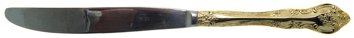 RXV2-Gold Electroplate Modern Solid Knife by RSVP Flatware-1