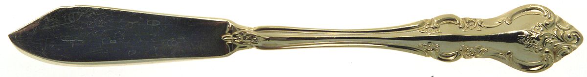 RXV2-Gold Electroplate Flat Handle Master Butter Knife by RSVP Flatware-1