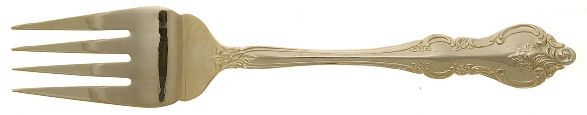 RXV2-Gold Electroplate Medium Solid Cold Meat Serving Fork by RSVP Flatware-1