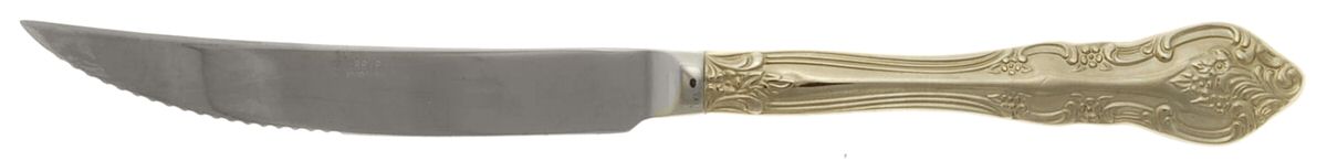 RXV2-Gold Electroplate Individual Steak Knife Hollow Handle by RSVP Flatware-1