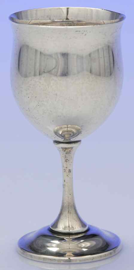 Queen Elizabeth (Sterling, Hollowware) Sterling Wine Goblet by Reed & Barton-1