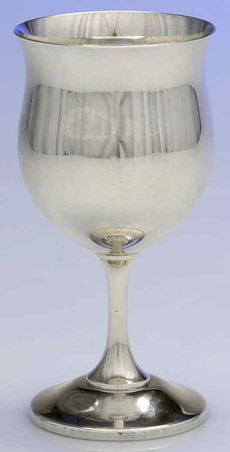 Queen Elizabeth (Sterling, Hollowware) Sterling Wine Goblet by Reed & Barton-1
