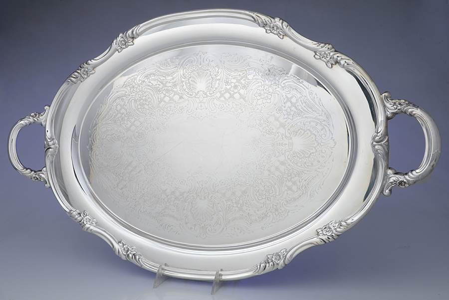 1820 (Silverplate, Hollowware) 22" Waiter Tray by Reed & Barton-1