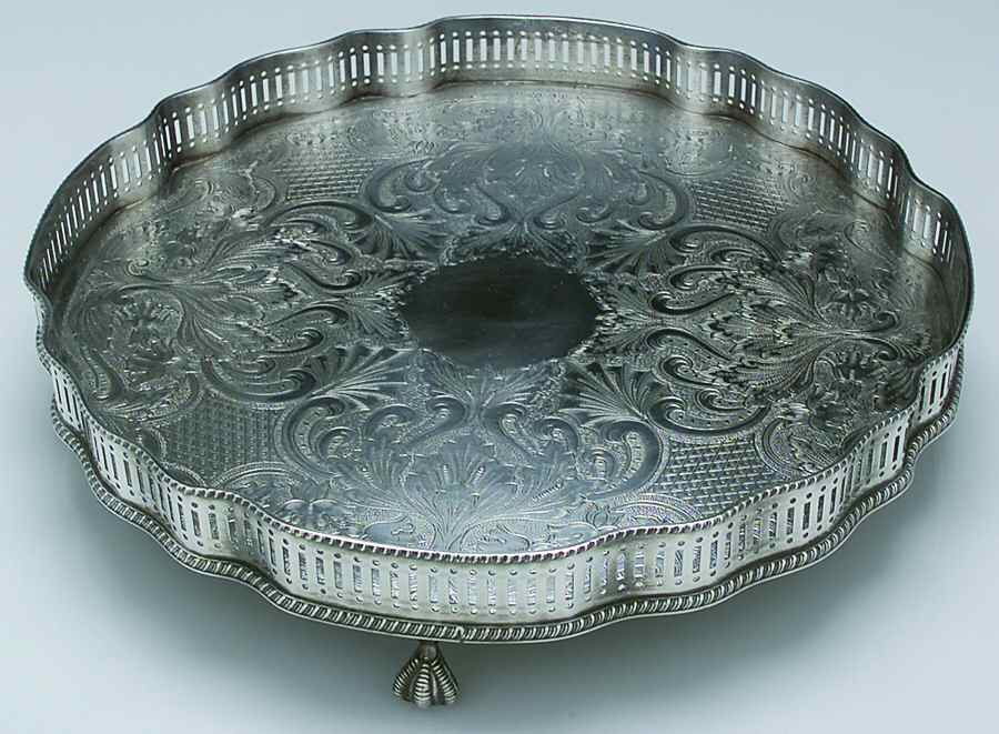 603 (Silverplate, Hollowware) Silverplate Gallery Tray by Reed & Barton-1