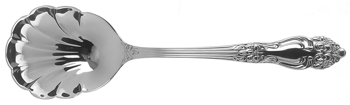 Haversham (Stainless) Solid Shell Casserole Spoon by Reed & Barton-1