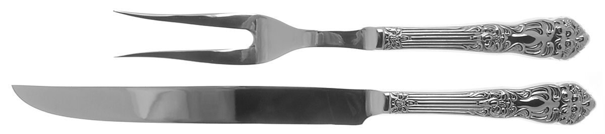 Haversham (Stainless) Large 2-Piece Roast Carving Set w/Stainless Blade by Reed & Barton-1