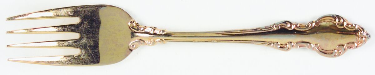 RDS136 (Gold Electroplate) Individual Salad Fork by Reed & Barton-1