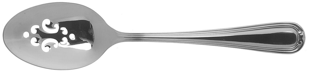 Woodbury (Stainless) Pierced Tablespoon (Serving Spoon) by Reed & Barton-1
