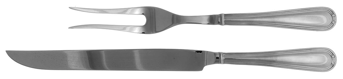 Woodbury (Stainless) Large 2-Piece Roast Carving Set w/Stainless Blade by Reed & Barton-1