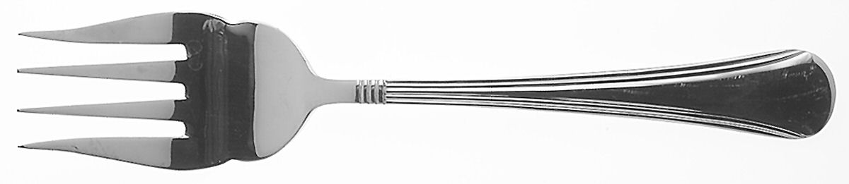 Piazza Navonna II-Northampton  (Stainless, 18-10) Medium Solid Cold Meat Serving Fork by Reed & Barton-1