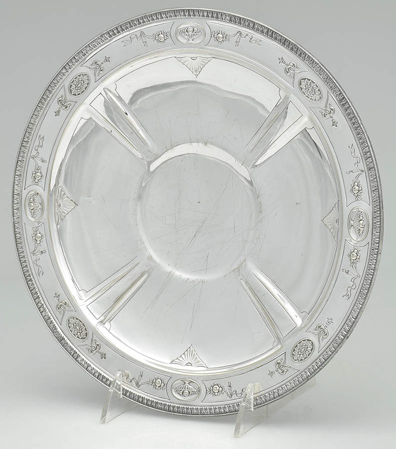 Sir Galahad (Silverplate, Hollowware) Silverplate Footed Cake Plate by Reed & Barton-1
