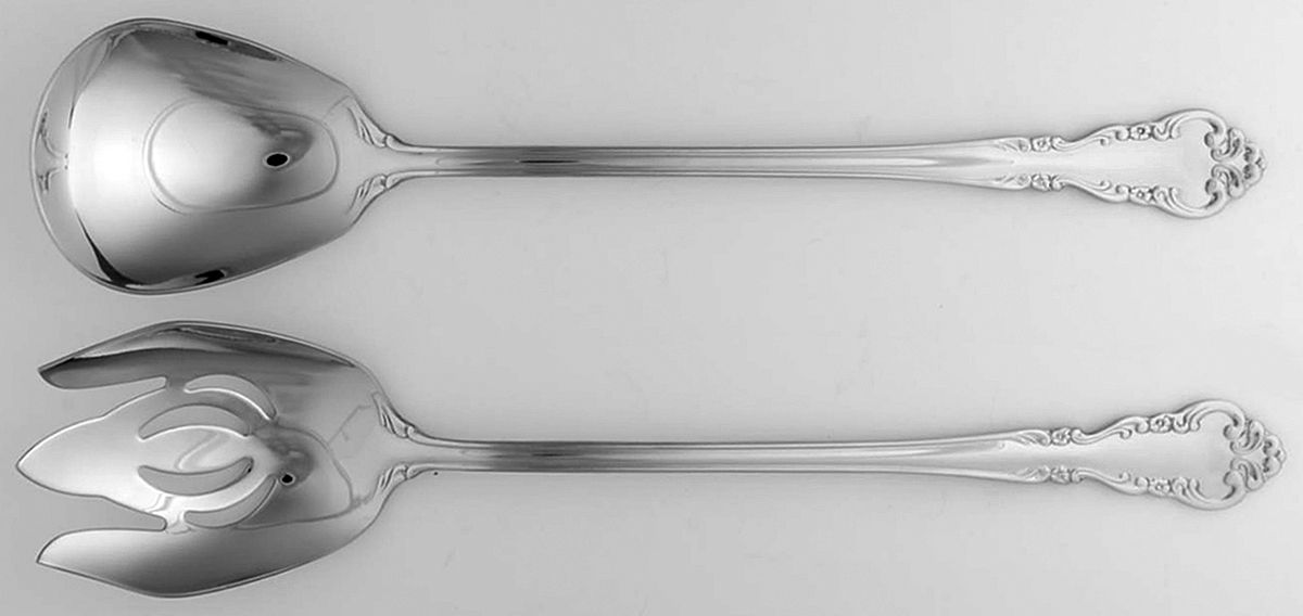 Brunswick (Stainless) Solid Oversized Serving Salad Set by Reed & Barton-1