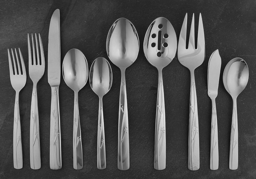 Fiori (Stainless) 45 Piece Starter Set by Reed & Barton-1