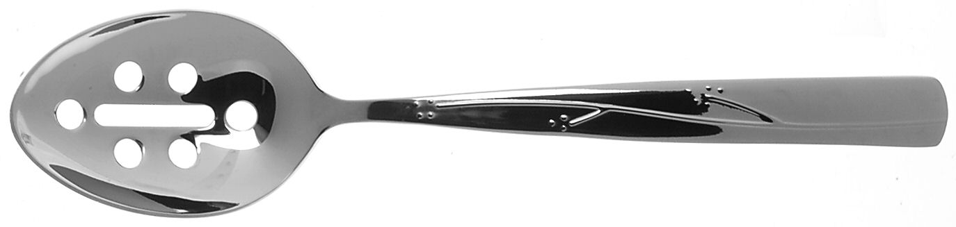 Fiori (Stainless) Pierced Tablespoon (Serving Spoon) by Reed & Barton-1