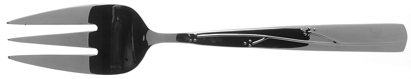 Fiori (Stainless) Large Solid Cold Meat Serving Fork by Reed & Barton-1