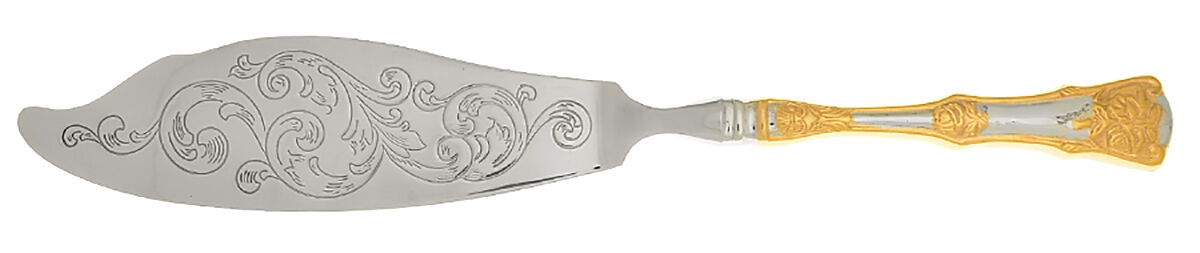 Old Country Roses (Stnls, Gold Acct) Fish Serving Knife with Stainless Blade HC by Royal Albert-1