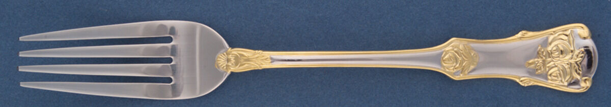 Old Country Roses (Stnls, Gold Acct) Individual Salad Fork by Royal Albert-1