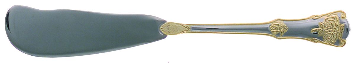 Old Country Roses (Stnls, Gold Acct) Solid Cheese Spreader by Royal Albert-1