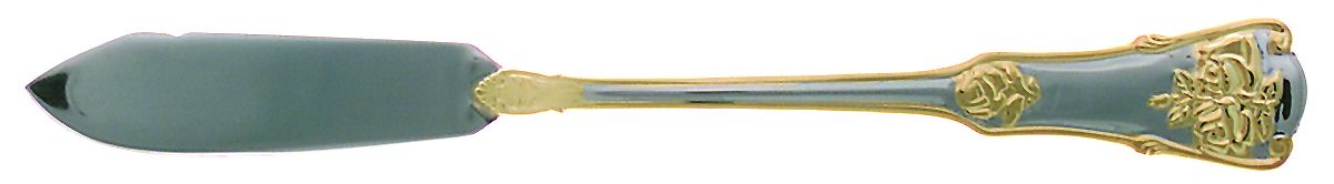 Old Country Roses (Stnls, Gold Acct) Flat Handle Master Butter Knife by Royal Albert-1