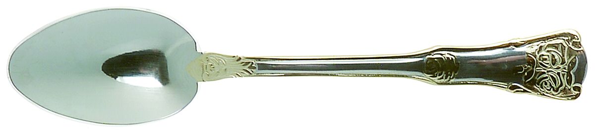 Old Country Roses (Stnls, Gold Acct) Demitasse Spoon by Royal Albert-1