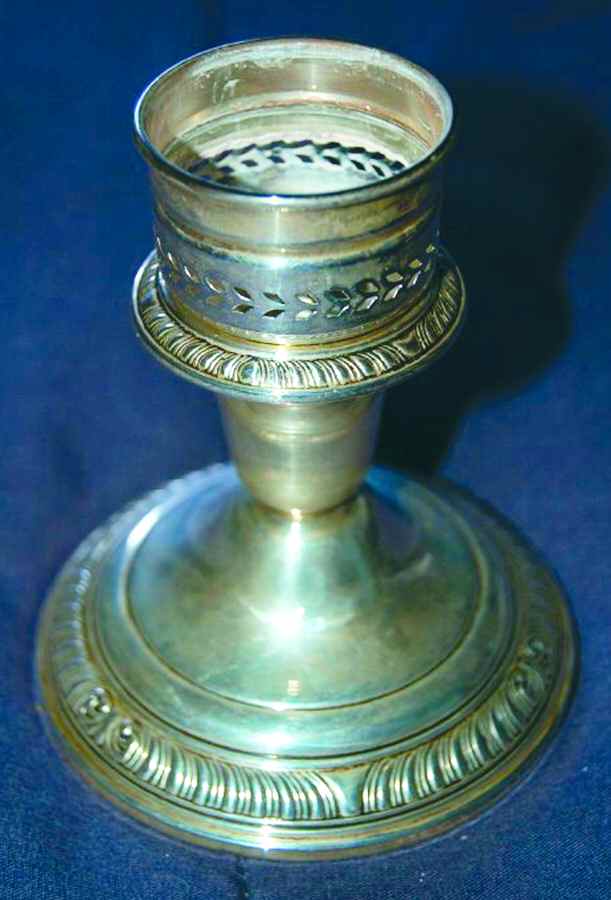 3491 (Sterling, Hollowware) Weighted Console Candleholder by Revere Silver-1