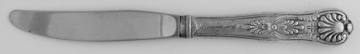 Kings (Silverplate, 1890, Hotel Ware) Butter Spreader/Master, Hollow Handle by Reed & Barton-1