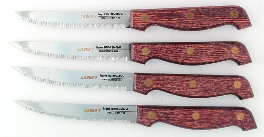 Laser (Stainless) Individual Steak Knive - Set of 4 by Regent Sheffield-1