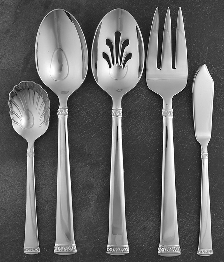 Diamond Braid (Stainless) 5 Piece Hostess Set by Reed & Barton-1