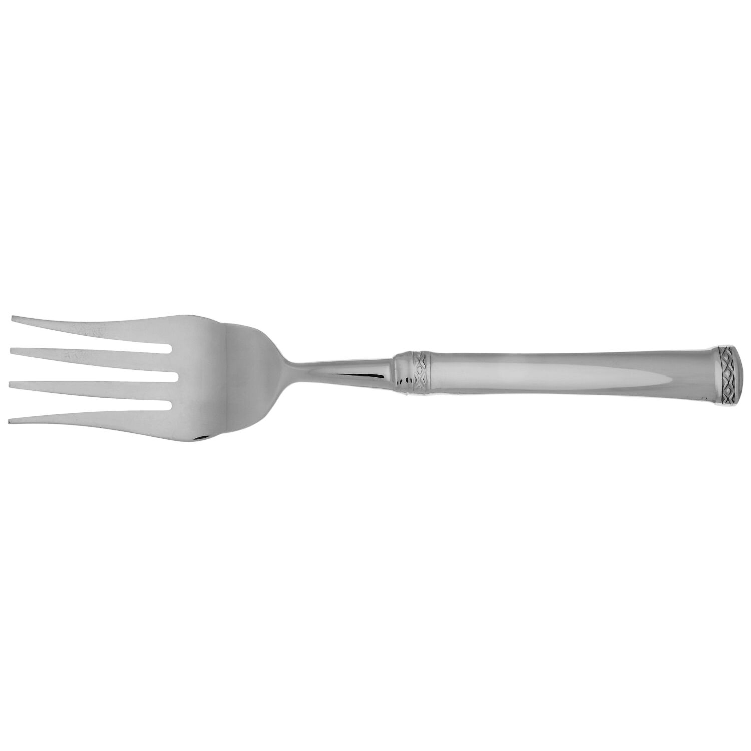 Diamond Braid (Stainless) Cold Meat Fork Large, Stainless Tines HC by Reed & Barton-1