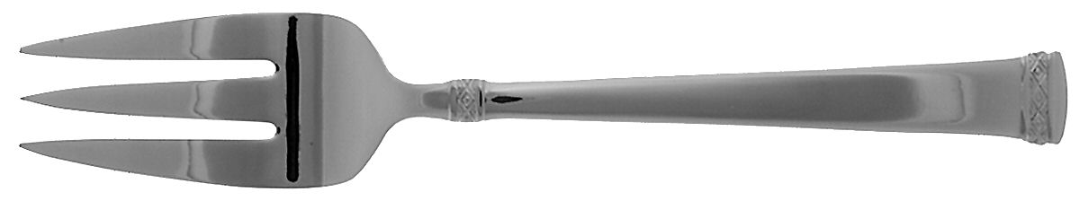 Diamond Braid (Stainless) Large Solid Cold Meat Serving Fork by Reed & Barton-1