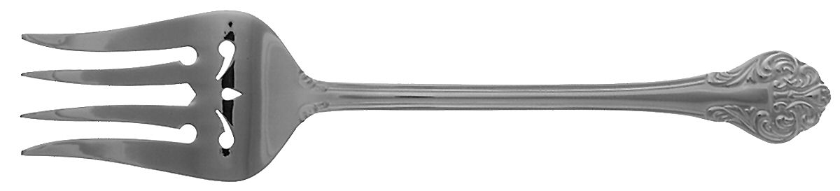 Elegante (Stainless) Medium Solid Cold Meat Serving Fork by Reed & Barton-1